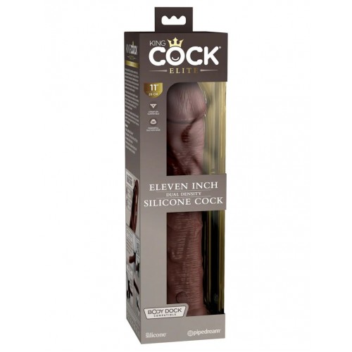 Фото товара: Коричневый фаллоимитатор-реалистик 11  Silicone Dual Density Cock - 29,5 см., код товара: PD5775-29/Арт.376056, номер 1