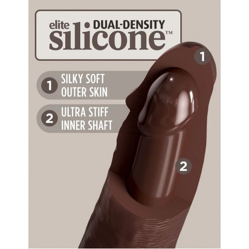 Фото товара: Коричневый фаллоимитатор-реалистик 11  Silicone Dual Density Cock - 29,5 см., код товара: PD5775-29/Арт.376056, номер 5