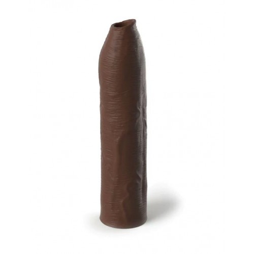 Купить Коричневая насадка-удлинитель Uncut Silicone Penis Enhancer - 17,8 см. код товара: PD4154-29/Арт.378063. Секс-шоп в СПб - EROTICOASIS | Интим товары для взрослых 