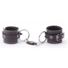 Купить Черные кожаные наручники с контрастной строчкой код товара: СН-1011/Арт.381201. Секс-шоп в СПб - EROTICOASIS | Интим товары для взрослых 
