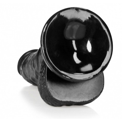 Фото товара: Черный фаллоимитатор Curved Realistic Dildo Balls Suction Cup 6 - 15,5 см., код товара: REA121BLK/Арт.381271, номер 3