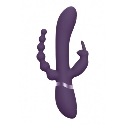 Купить Фиолетовый анально-вагинальный вибромассажер Rini - 22,3 см. код товара: VIVE038PUR/Арт.381298. Секс-шоп в СПб - EROTICOASIS | Интим товары для взрослых 