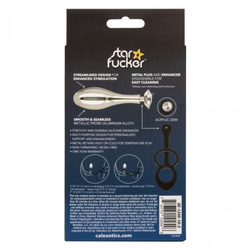 Фото товара: Серебристая анальная пробка Teardrop Plug с силиконовыми кольцами для пениса и мошонки, код товара: SE-1245-10-3/Арт.381930, номер 3