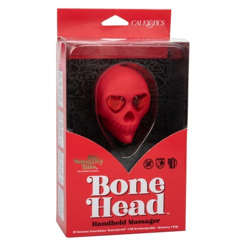 Фото товара: Красный вибромассажер в форме черепа Bone Head Handheld Massager, код товара: SE-4410-06-3/Арт.381933, номер 2