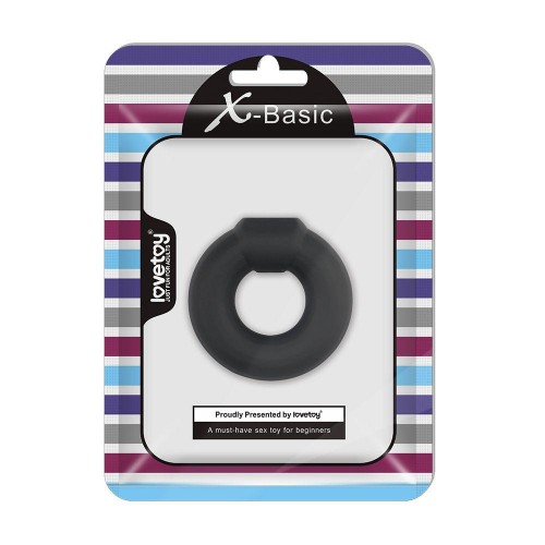 Фото товара: Черное эрекционное кольцо Ultra Soft Platinum Cure Silicone Cockring, код товара: LV1457/Арт.386752, номер 1