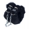 Купить Кожаные наручники со съемной черной опушкой код товара: VS-BSC-BLK/Арт.387376. Онлайн секс-шоп в СПб - EroticOasis 
