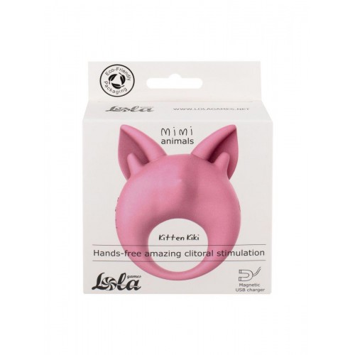 Фото товара: Нежно-розовое перезаряжаемое эрекционное кольцо Kitten Kiki, код товара: 7200-02lola/Арт.390269, номер 2