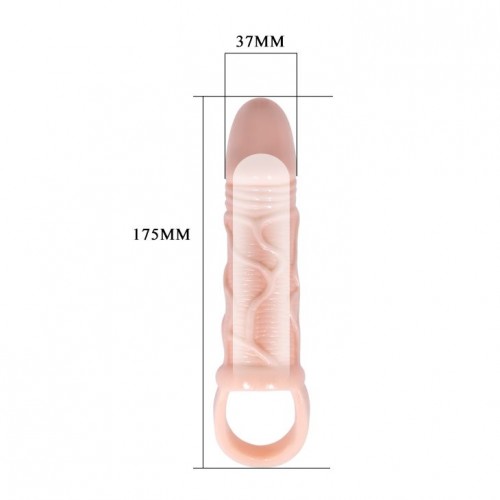Фото товара: Телесная насадка на пенис с подхватом Brayden - 17 см., код товара: BI-026210/Арт.390331, номер 2