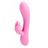 Купить Розовый силиконовый вибратор-кролик с функцией подогрева - 20 см. код товара: DT-8008 / Арт.393496. Секс-шоп в СПб - EROTICOASIS | Интим товары для взрослых 
