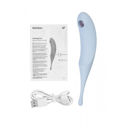 Фото товара: Голубой вакуум-волновой стимулятор клитора Satisfyer Twirling Pro, код товара: 4043920/Арт.393530, номер 4