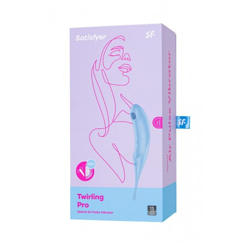 Фото товара: Голубой вакуум-волновой стимулятор клитора Satisfyer Twirling Pro, код товара: 4043920/Арт.393530, номер 5