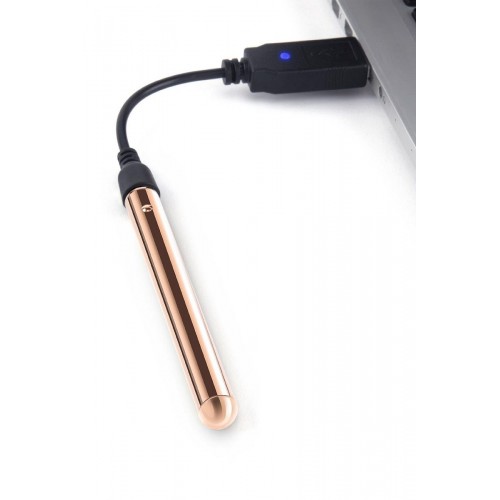 Фото товара: Золотистый вибростимулятор-кулон на цепочке Necklace Rechargeable Vibrator, код товара: LW-047RG/Арт.393532, номер 2