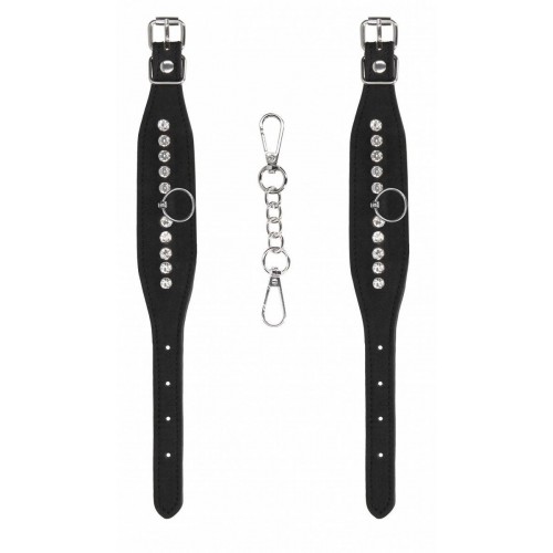 Фото товара: Черные наручники Diamond Studded Wrist Cuffs, код товара: OU570BLK/Арт.395642, номер 2
