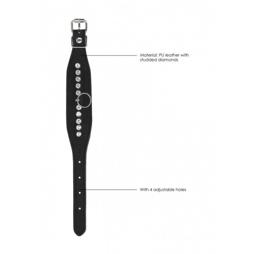 Фото товара: Черные наручники Diamond Studded Wrist Cuffs, код товара: OU570BLK/Арт.395642, номер 3
