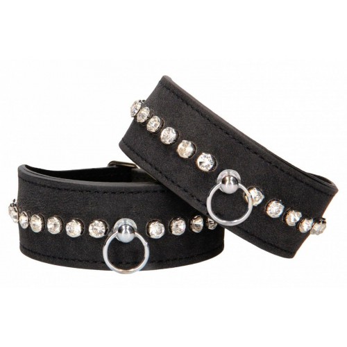 Купить Черные наручники Diamond Studded Wrist Cuffs код товара: OU570BLK/Арт.395642. Секс-шоп в СПб - EROTICOASIS | Интим товары для взрослых 
