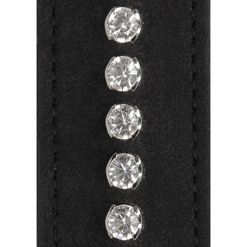 Фото товара: Черный ошейник с поводком Diamond Studded Collar With Leash, код товара: OU572BLK/Арт.395644, номер 3