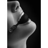 Фото товара: Черный кляп-шарик Silicone Ball Gag with Adjustable Bonded Leather Straps, код товара: OU676BLK / Арт.395653, номер 3