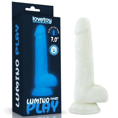 Фото товара: Светящийся в темноте фаллоимитатор 7 Inch Lumino Play Silicone Dildo - 18 см., код товара: LV418001/Арт.397205, номер 1