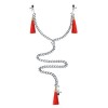 Купить Зажимы на соски и клитор с игривыми красными кисточками Nipple Clit Tassel Clamp With Chain код товара: LV761010/Арт.397395. Секс-шоп в СПб - EROTICOASIS | Интим товары для взрослых 