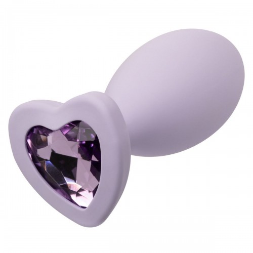 Фото товара: Набор из 2 сиреневых анальных пробок с кристаллом-сердцем Crystal Booty Duo, код товара: SE-0004-53-2/Арт.399588, номер 3