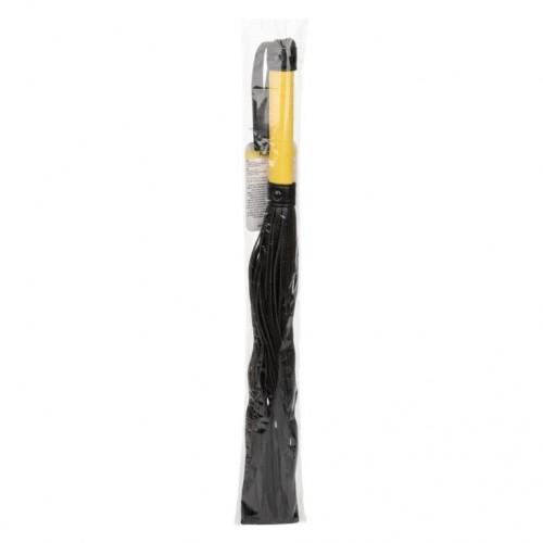 Фото товара: Черная плеть с желтой рукоятью Boundless Flogger - 69,25 см., код товара: SE-2702-07-1/Арт.399614, номер 1