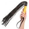 Фото товара: Черная плеть с желтой рукоятью Boundless Flogger - 69,25 см., код товара: SE-2702-07-1/Арт.399614, номер 2