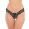 Купить Кружевные трусики-стринги Floral Lace Crotchless Thong код товара: 1158/Арт.404294. Секс-шоп в СПб - EROTICOASIS | Интим товары для взрослых 