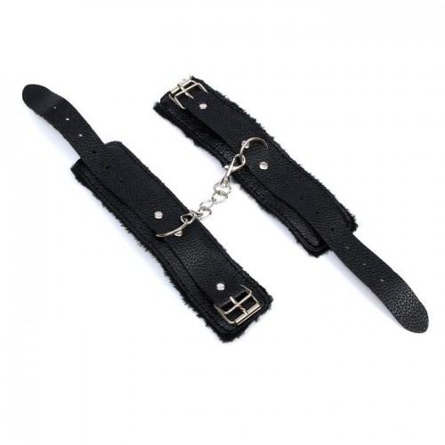 Фото товара: Черные наручники с меховой подкладкой, код товара: 9100146/Арт.408326, номер 2