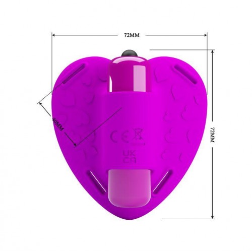 Фото товара: Лиловое сердечко с вибрацией и регулируемыми ремешками Heartbeat, код товара: BW-022093/Арт.409186, номер 5