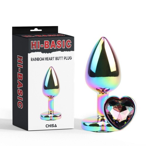 Фото товара: Радужная металлическая пробка Rainbow Heart Butt Plug - 7,1 см., код товара: CN-191430160/Арт.409298, номер 3