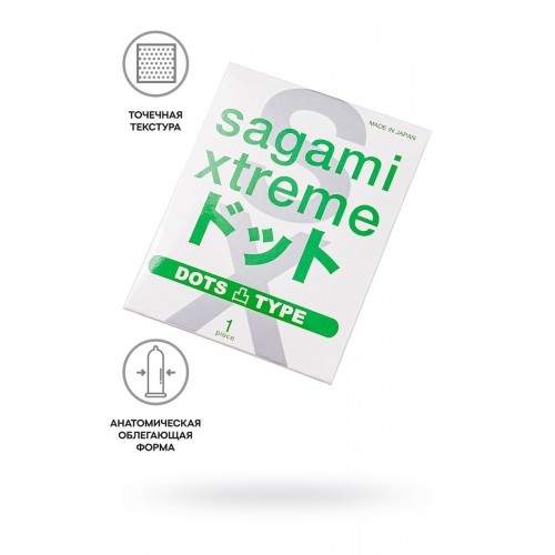 Фото товара: Презерватив Sagami Xtreme Type-E с точками - 1 шт., код товара: Sagami Xtreme Type-E №1/Арт.410318, номер 2