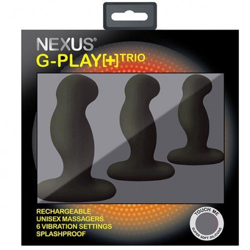 Фото товара: Набор из 3 черных вибровтулок Nexus G-Play+ Trio, код товара: PGPT002/Арт.415087, номер 1