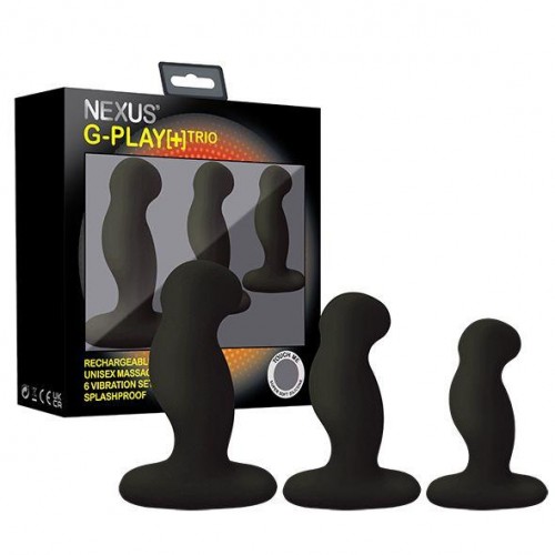 Фото товара: Набор из 3 черных вибровтулок Nexus G-Play+ Trio, код товара: PGPT002/Арт.415087, номер 3