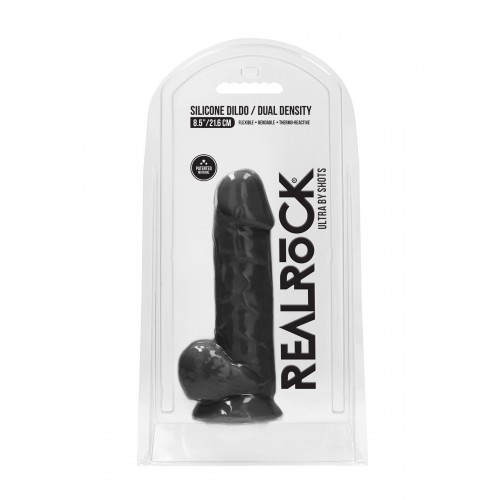Фото товара: Черный фаллоимитатор Realistic Cock With Scrotum - 21,5 см., код товара: REA076BLK/Арт.416536, номер 1