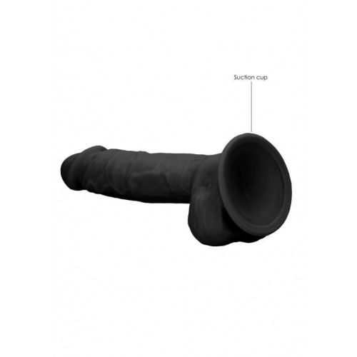 Фото товара: Черный фаллоимитатор Realistic Cock With Scrotum - 22,8 см., код товара: REA077BLK/Арт.416538, номер 6