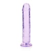 Купить Фиолетовый фаллоимитатор Crystal Clear на присоске - 22 см. код товара: REA153PUR1/Арт.416558. Секс-шоп в СПб - EROTICOASIS | Интим товары для взрослых 
