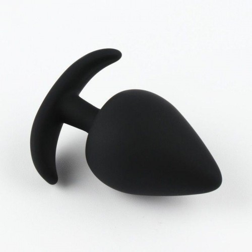Фото товара: Черная силиконовая анальная пробка Soft-touch - 5,3 см., код товара: 7577481/Арт.417521, номер 1