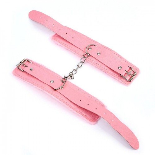 Фото товара: Стильные розовые наручники с мягкой подкладкой, код товара: 9100147/Арт.417636, номер 2