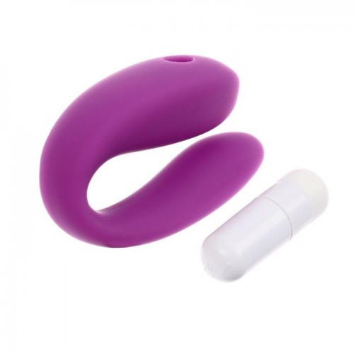 Фото товара: Фиолетовый стимулятор для пар с вибропулей, код товара: 9841314/Арт.418062, номер 1