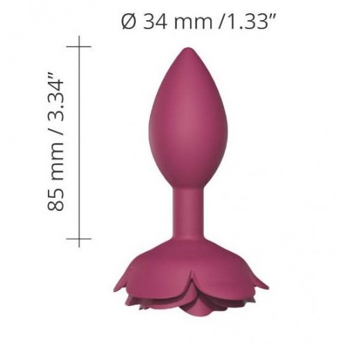 Фото товара: Сливовая анальная пробка с ограничителем-розой Open Rose Size M Butt Plug, код товара: 6032411/Арт.420803, номер 4