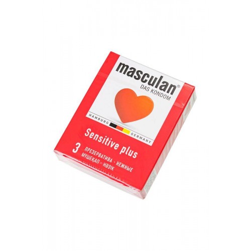 Фото товара: Презервативы Masculan Sensitive plus - 3 шт., код товара: Masculan Sensitive plus №3/Арт.426468, номер 2