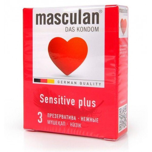 Купить Презервативы Masculan Sensitive plus - 3 шт. код товара: Masculan Sensitive plus №3/Арт.426468. Секс-шоп в СПб - EROTICOASIS | Интим товары для взрослых 