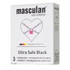 Купить Ультрапрочные презервативы Masculan Ultra Safe Black - 3 шт. код товара: Masculan Ultra Safe Black №3/Арт.426837. Секс-шоп в СПб - EROTICOASIS | Интим товары для взрослых 