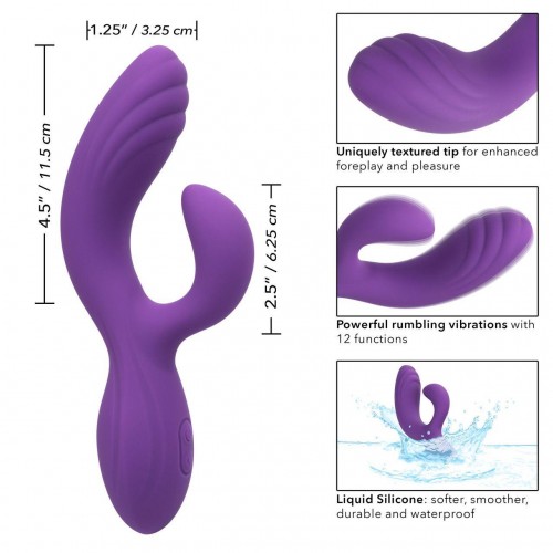 Фото товара: Фиолетовый вибромассажер-кролик Stella Liquid Silicone “C” Curve - 19 см., код товара: SE-4368-45-3/Арт.427148, номер 2