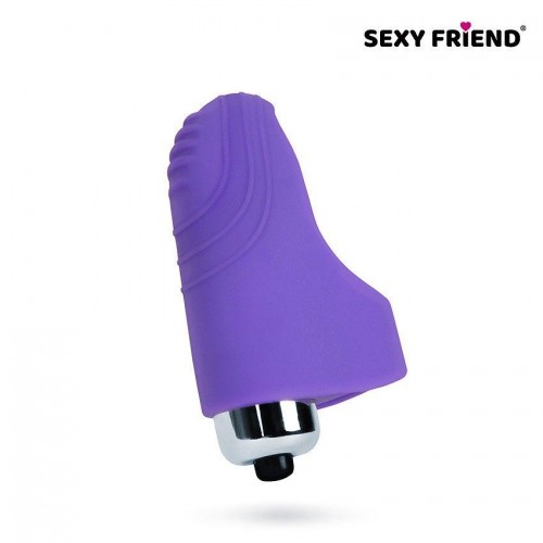 Купить Фиолетовая вибронасадка на палец код товара: SF-40203/Арт.427246. Секс-шоп в СПб - EROTICOASIS | Интим товары для взрослых 