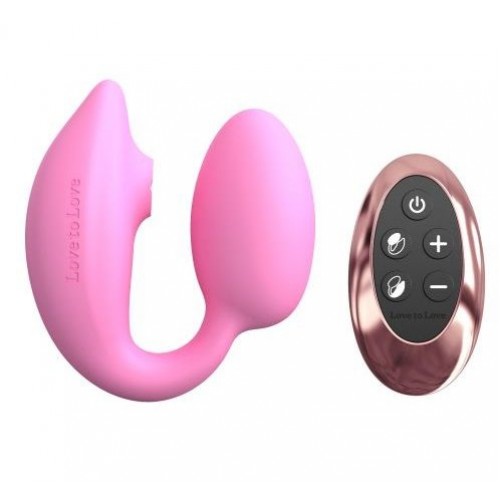 Купить Розовый U-образный стимулятор клитора и точки G с пультом ДУ Wonderlover код товара: 6033203/Арт.427664. Секс-шоп в СПб - EROTICOASIS | Интим товары для взрослых 