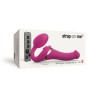Фото товара: Ярко-розовый безремневой страпон Multi Orgasm Size S с клиторальной стимуляцией, код товара: 6017425/Арт.427669, номер 1