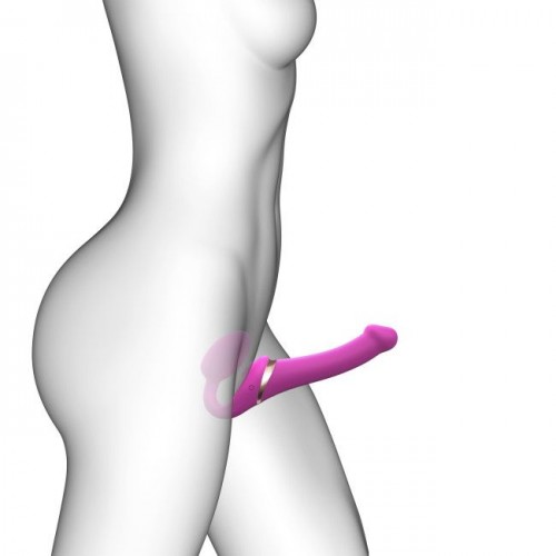 Фото товара: Ярко-розовый безремневой страпон Multi Orgasm Size S с клиторальной стимуляцией, код товара: 6017425/Арт.427669, номер 4