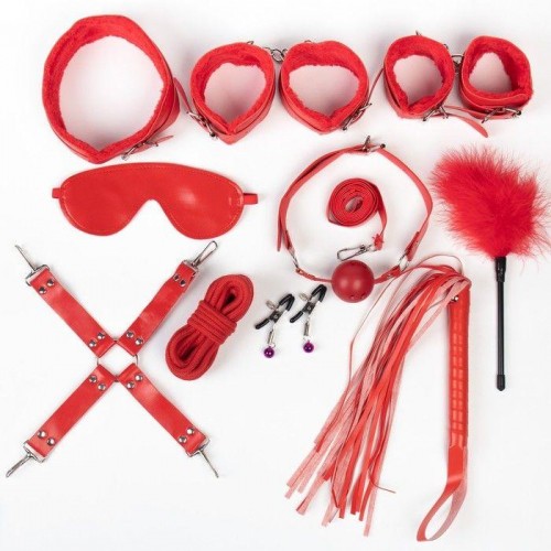Фото товара: Красный БДСМ-набор «Оки-Чпоки» из 11 предметов, код товара: 9915793/Арт.428564, номер 14