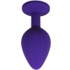 Фото товара: Фиолетовая анальная пробка с радужным кристаллом - 8 см., код товара: 85075-M/Арт.429395, номер 1